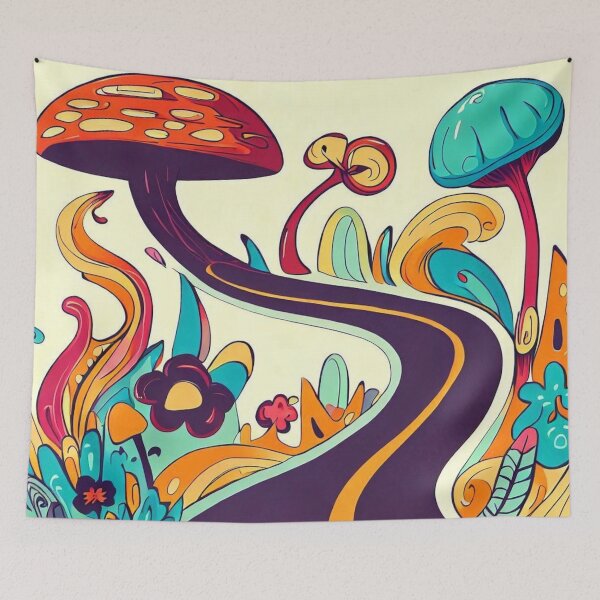 Item preview, Whimsical Mushroom Lane designed and sold by FlowFlex.