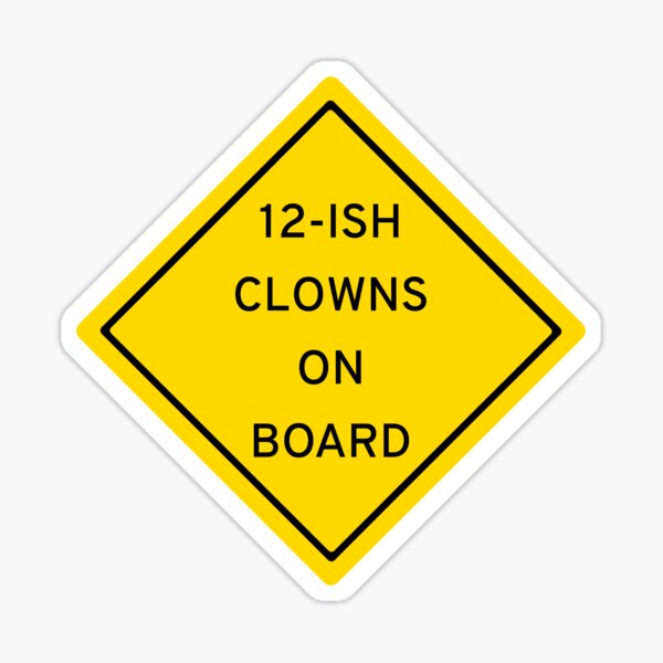 Item preview, clown car bumper sticker designed and sold by damnfran.
