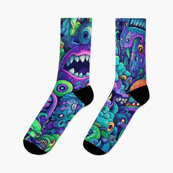 Item preview, Alien Demon Colorful Doodle Pattern designed and sold by Desfix.