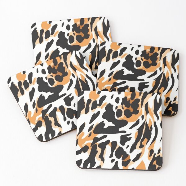 Item preview, tiger animal print tile designed and sold by apolinART.