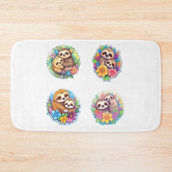 Item preview, Cutesy Mommy and Baby Sloth designed and sold by AdiRemba.