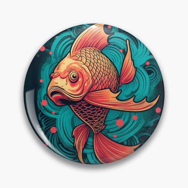 Artikelvorschau, Shiro or orange fish, in traditional Japanese technique. entworfen und verkauft von Kiyomi Mizushima.