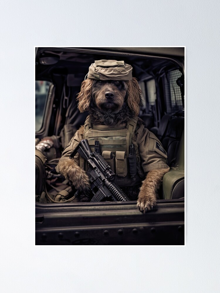 YIBIN Poster animal chien extérieur voiture Poster décoratif sur