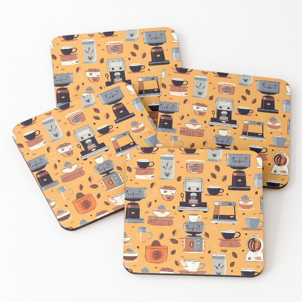 Item preview, Pattern: Coffee Machines designed and sold by MTJ-Mushrooms.