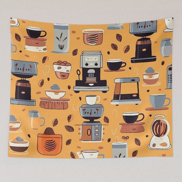 Item preview, Pattern: Coffee Machines designed and sold by MTJ-Mushrooms.