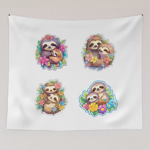 Item preview, Loving Hugs by Mommy and Baby Sloth designed and sold by AdiRemba.