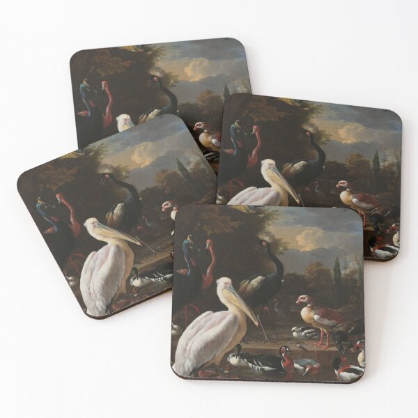 Item preview, A Pelican and other Birds near a Pool, Known as ‘The Floating Feather' | Melchior d'Hondecoeter | 1680 designed and sold by CJET.