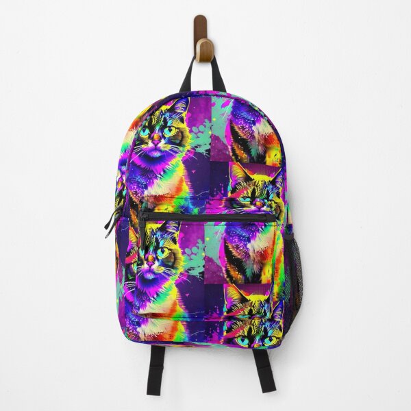 Item preview, Multicolor cat, digital art designed and sold by Creative Line Prints.