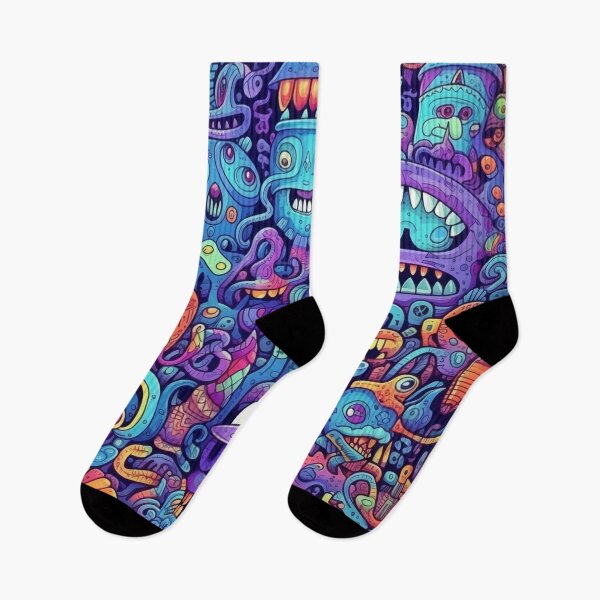 Item preview, Alien Demon Colorful Doodle Pattern designed and sold by Desfix.