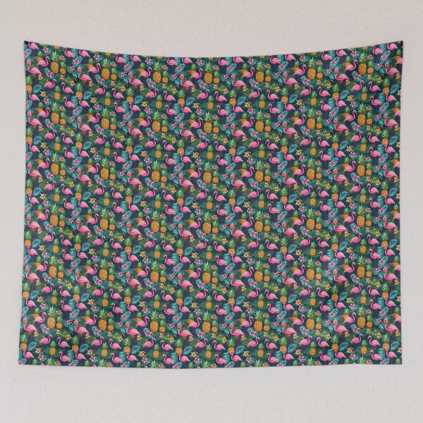 Item preview, Total Summer Vibes - Pink Flamingo & Pineapple designed and sold by PatternPatty.