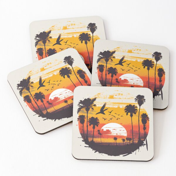 Item preview, Sunset Beach Palm Trees designed and sold by cetakulang.