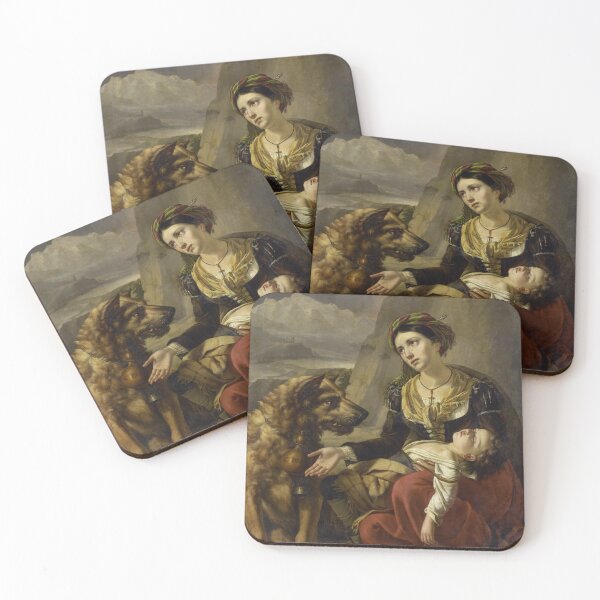 Item preview, A Saint Bernard Dog Comes to the Aid of a Lost Woman with a Sick Child | Charles Picqué | 1827 designed and sold by CJET.