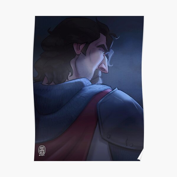 Templar Knight Portrait 06 Poster
