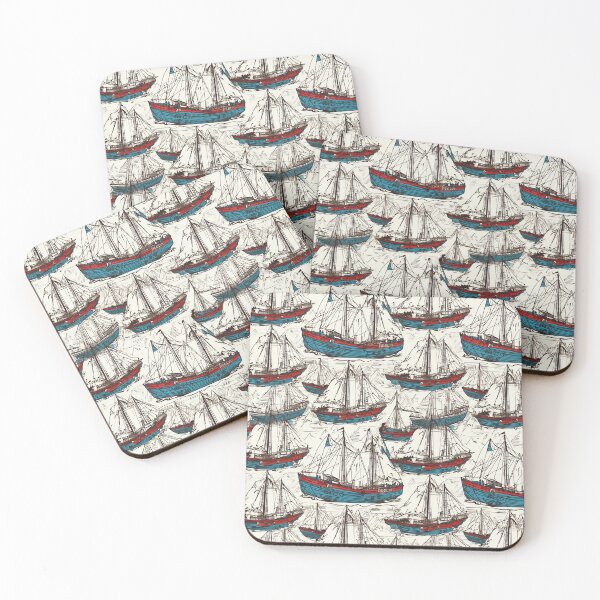 Item preview, Coastal Breton Nautical Flotilla designed and sold by PixelPatchwork.