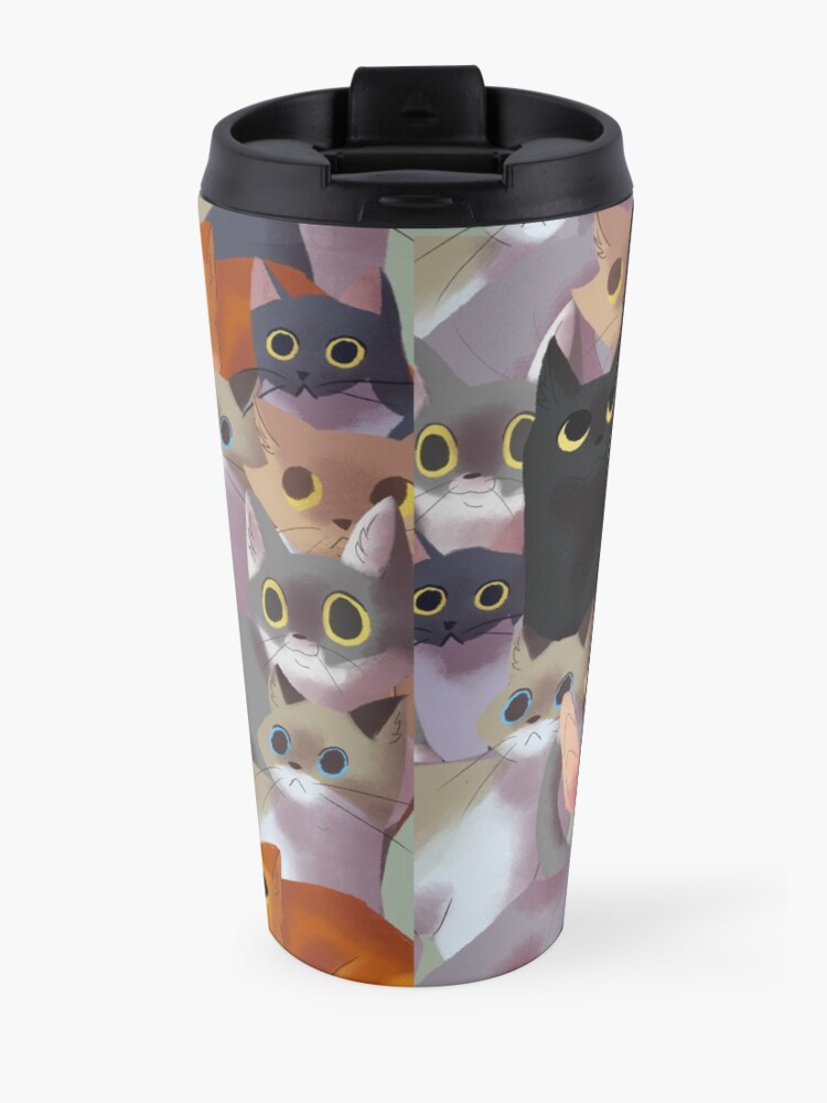 Alternate view of Lotsa cats Travel Coffee Mug