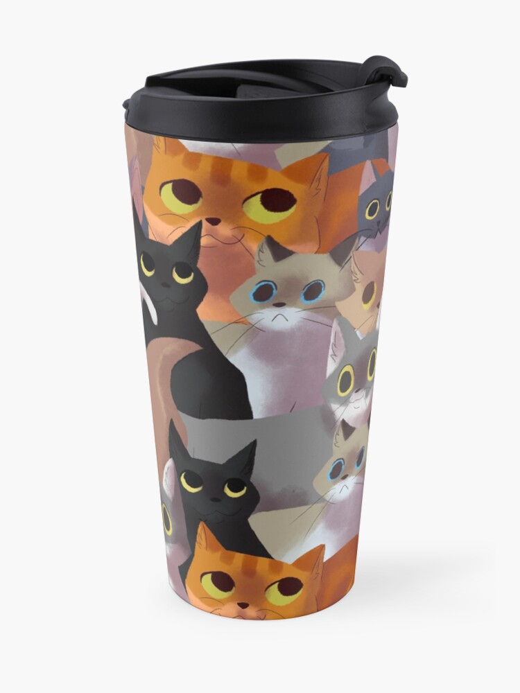 Alternate view of Lotsa cats Travel Coffee Mug