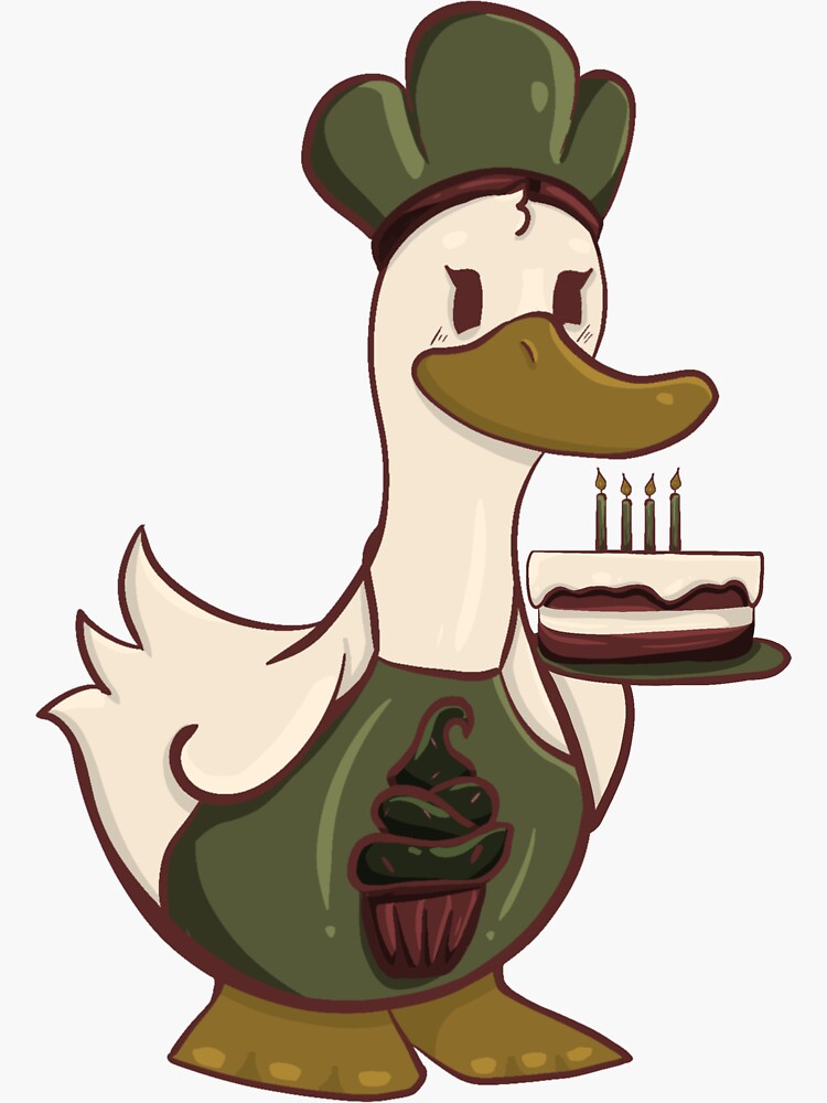 Thumbnail 3 of 3, Sticker, Baker Duck designed and sold by D00dleDucky.