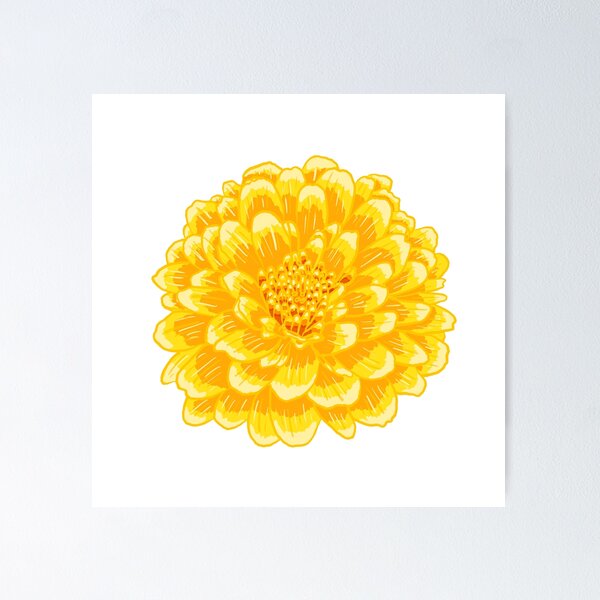 Item preview, Crisantemo amarillo brillante designed and sold by LCChalkWorks.