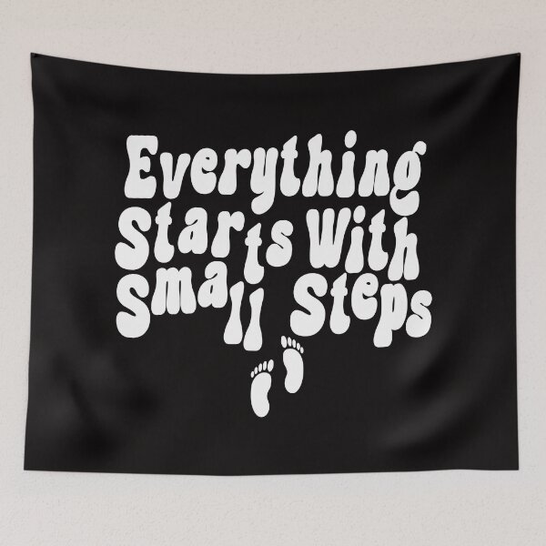 Item preview, Everything Starts with Small Steps, Footprints, by DAM Creative,  designed and sold by DAM Creative ⭐⭐⭐⭐⭐.