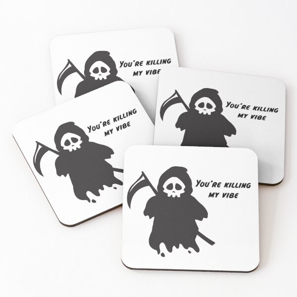 Aperçu de l'œuvre Autocollant de pare-chocs drôle "Vous tuez mon ambiance", GRIM REAPER créée et vendue par WitcherDarkArts.