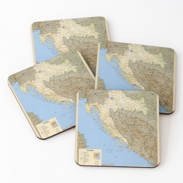 Item preview, Croatia Physical Map (1996) Croatian Atlas designed and sold by BravuraMedia.