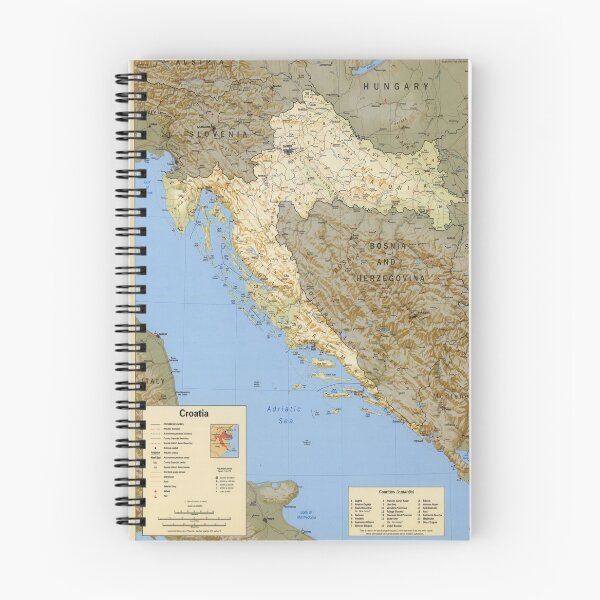 Item preview, Croatia Physical Map (1996) Croatian Atlas designed and sold by BravuraMedia.