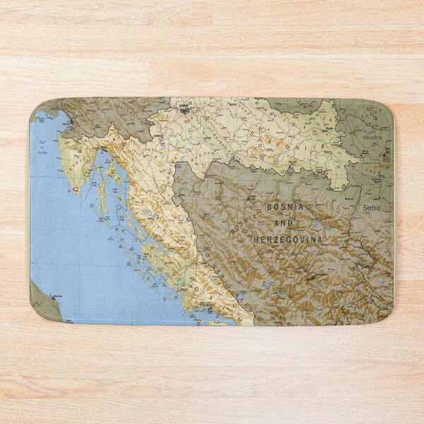 Item preview, Croatia Physical Map (1996) Croatian Atlas designed and sold by BravuraMedia.