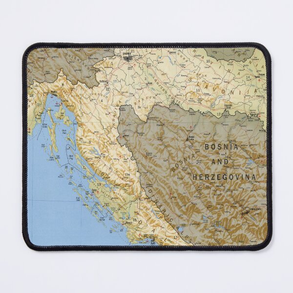 Item preview, Croatia Physical Map (1996) Croatian Atlas designed and sold by BravuraMedia.