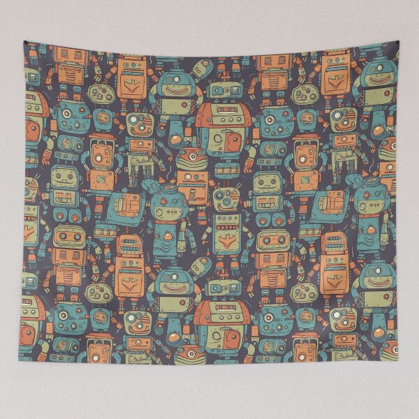 Item preview, Toy Robot Stylized Illustration Pattern designed and sold by Thresh-prince.