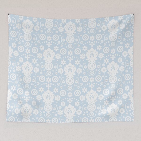 Item preview, Floral Eyelet Lace Pattern - Blue designed and sold by SilverPegasus.