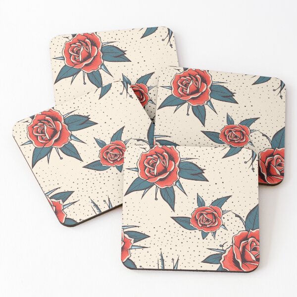 Item preview, Contemporary rose tattoo pattern designed and sold by MiracleSociety.