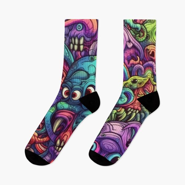 Item preview, Alien Demon Colorful Doodle Pattern designed and sold by Desfix.