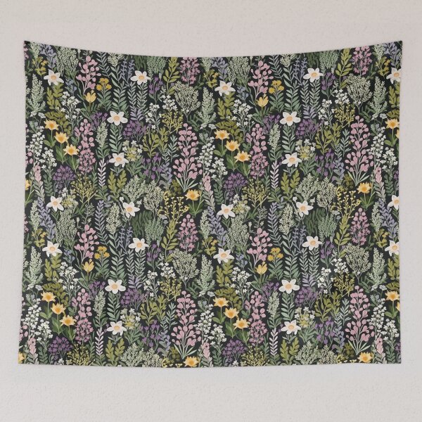 Item preview, Campo de hierbas y flores sobre un fondo oscuro designed and sold by ttecja.