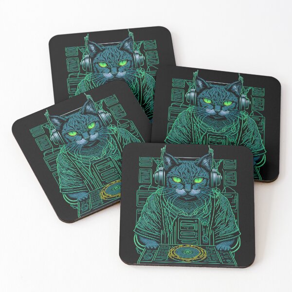 Item preview, DJ Electro Cat designed and sold by ZenStickConcept.