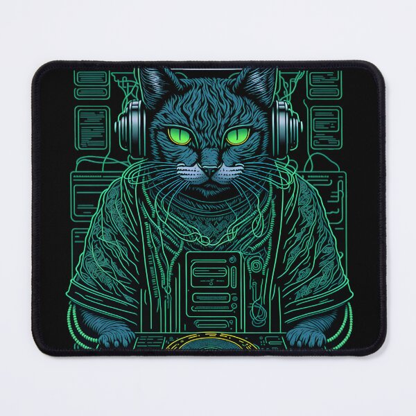 Item preview, DJ Electro Cat designed and sold by ZenStickConcept.