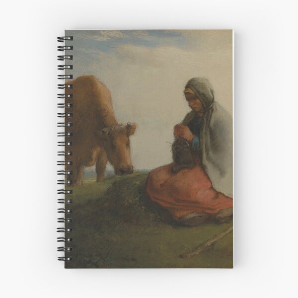 Item preview, A Shepherdess Knitting | Jean-Francois Millet | 1860 designed and sold by CJET.