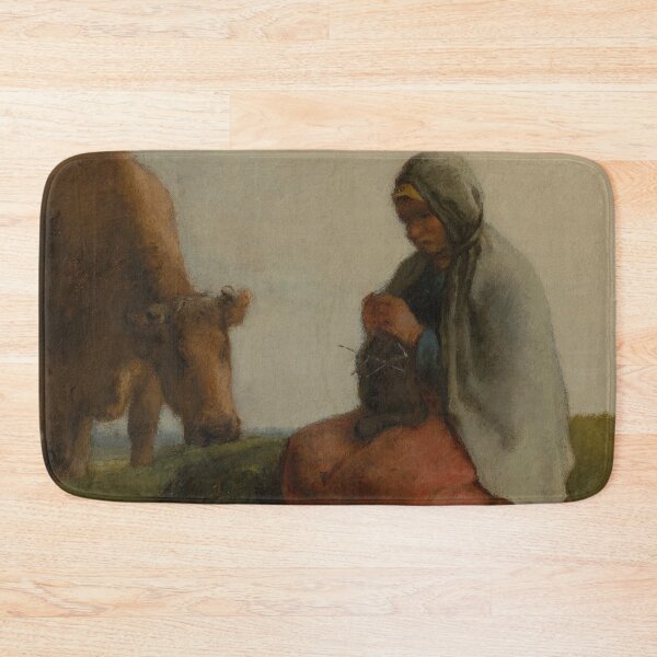 Item preview, A Shepherdess Knitting | Jean-Francois Millet | 1860 designed and sold by CJET.