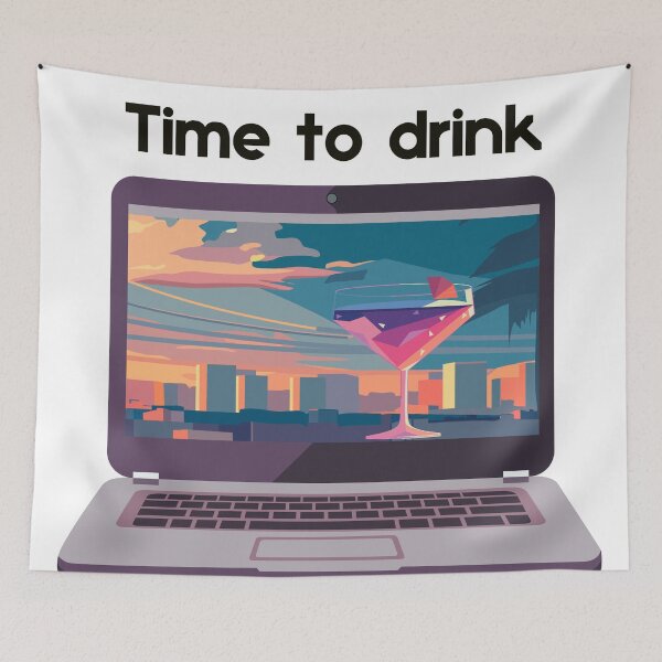 Item preview, Time to drink  designed and sold by Mashusha-art.