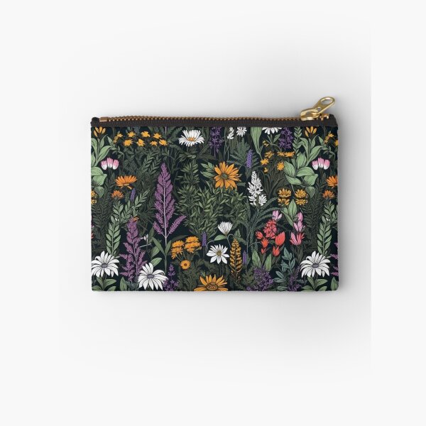 Item preview, Field of flowers and herbs on a dark background designed and sold by ttecja.
