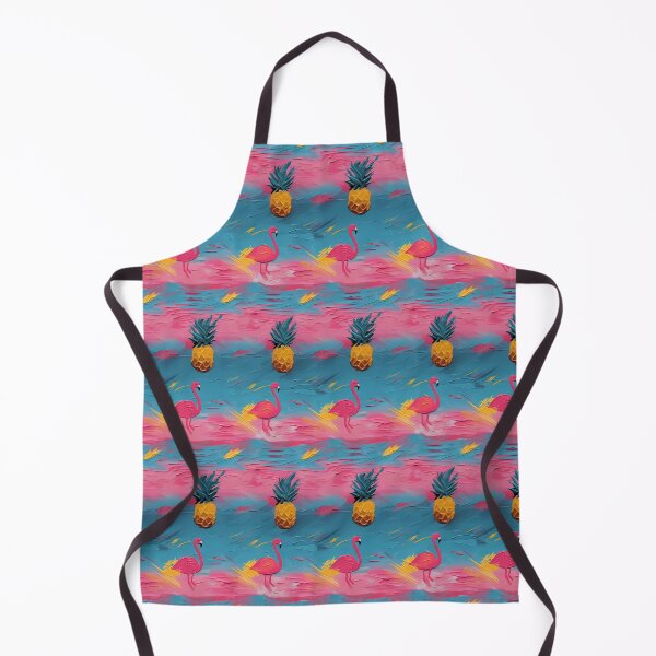 Item preview, Summer Flamingo and pineapple pattern designed and sold by ZombiOctopi.