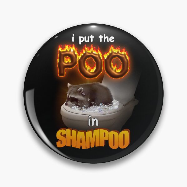 Item preview, I Put the Poo in Shampoo - raccoon word art designed and sold by snazzyseagull.