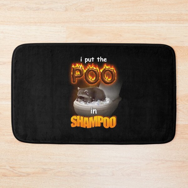 Item preview, I Put the Poo in Shampoo - raccoon word art designed and sold by snazzyseagull.