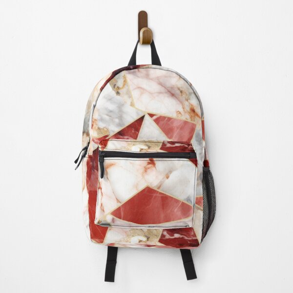 Item preview, Diagonal red and white Marble with Gold veins designed and sold by iconiquehk.