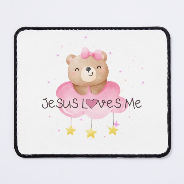 Item preview, Jesus Loves Me Pink Teddy Bear designed and sold by Susi Schuele.