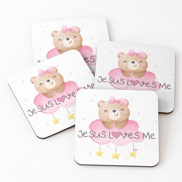 Item preview, Jesus Loves Me Pink Teddy Bear designed and sold by Susi Schuele.