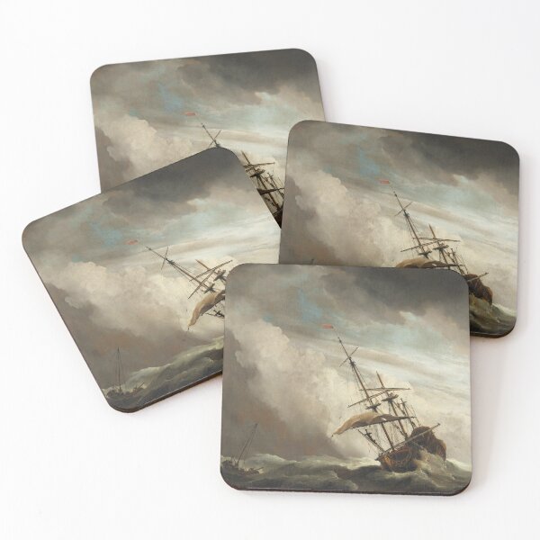 Item preview, A Ship on the High Seas Caught by a Squall, Known as ‘The Gust’ | Willem van de Velde II | 1680 designed and sold by CJET.