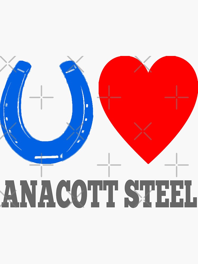 "Blue Horseshoe Loves Anacott Steel Wall Street Movie Quote" Sticker