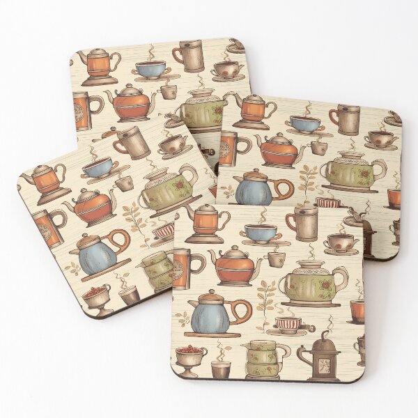 Item preview, Nostalgic Brew: Vintage Coffee Pattern designed and sold by Juuskus.