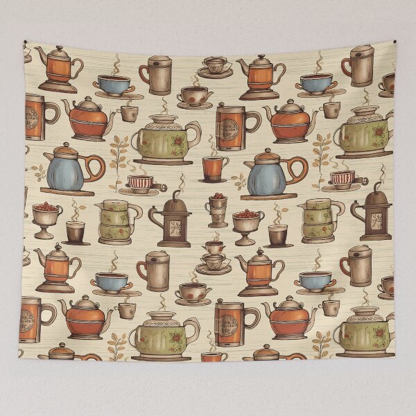 Item preview, Nostalgic Brew: Vintage Coffee Pattern designed and sold by Juuskus.