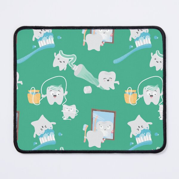Item preview, Cute Kawaii Teeth Dental Pattern designed and sold by SamAnnDesigns.